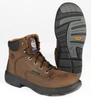 9YAZ0 Work Boots, Pln, Mens, 9-1/2W, Brown, 1PR