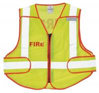 9Y505 Hi Visibility Vest, 4 x 16&quot;, Red