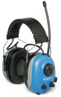 9YD14 Electronic Ear Muff, 22dB, Bl, AM/FM, (2) AA