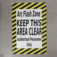 9YDH2 Floor Arc Flash Zone Sign, 24 x 36 In.