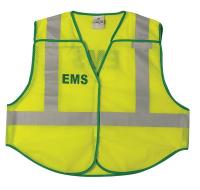 9YGZ0 Hi Visibility Vest, XL, Green