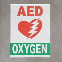 9YJT9 Floor AED Sign, 18 x 24 In.