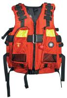9YHL1 Water Rescue Vest, Nyonl, XL, Crimson Red