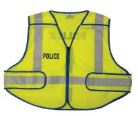 9Y572 Pro Police Safety Vest, Blue, M To XL