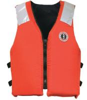 9YCW6 Life Jacket, Fits 30-32 In, Orange
