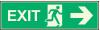 9AGV8 - Fire Exit Sign, 4-1/2 x 15In, Glow/GRN, ENG Подробнее...