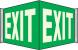 9EX04 - Exit Sign, 7 x 20In, WHT/GRN, Exit, ENG, Text Подробнее...